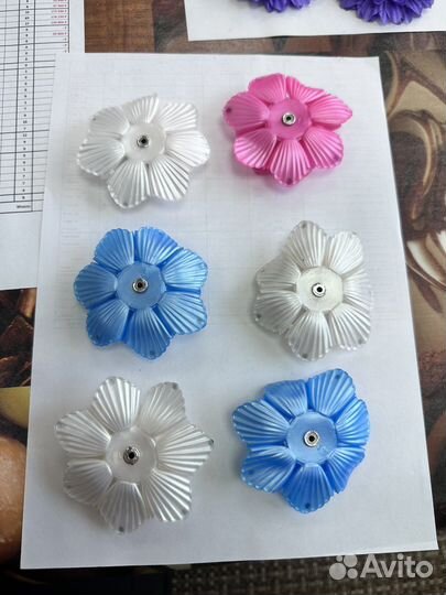 Искусственные цветы розы, Брошь,Атласная лента