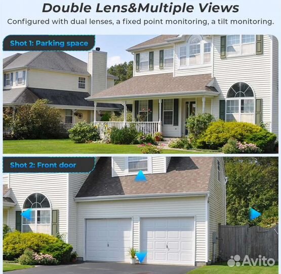 Камеры видеонаблюдения wifi 2 в 1(8мр)