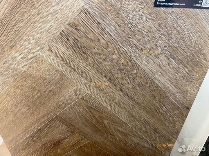 Виниловый ламинат елочкой