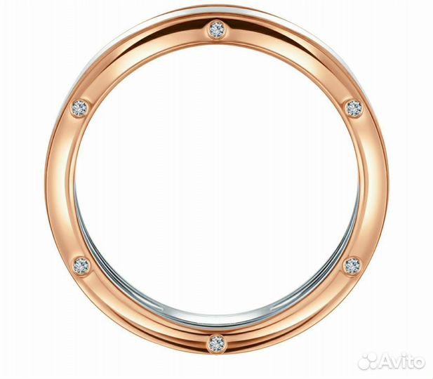 Золотое кольцо с бриллиантами в стиле Cartier