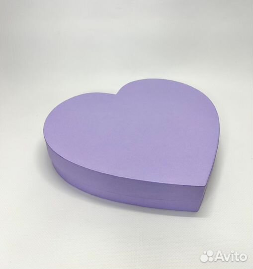 Подарочная коробка Сердце 27х25х5 см Сиреневая