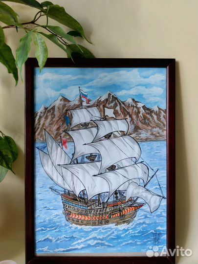 Картина интерьерная 21*30 акварель оригинал