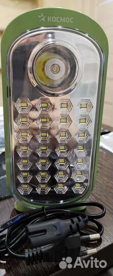 Аккумуляторный Светодиодный фонарь 2в1 новый