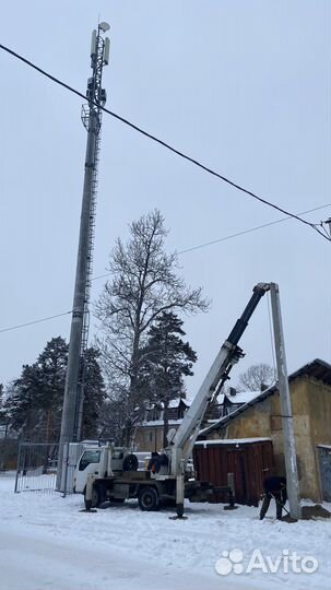 Установка столбов лэп