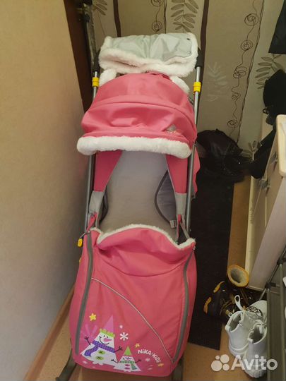 Детские санки коляска ника