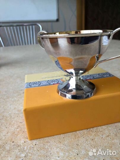 Серебряная сахарница 925 новая