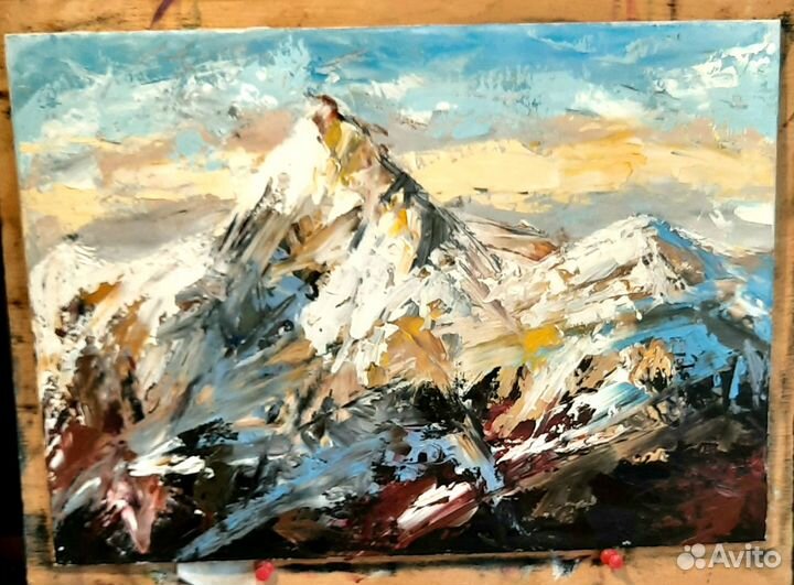 Картина маслом на холсте горы
