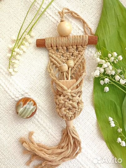 Подвески макраме в авто для ароматизатора, амулета