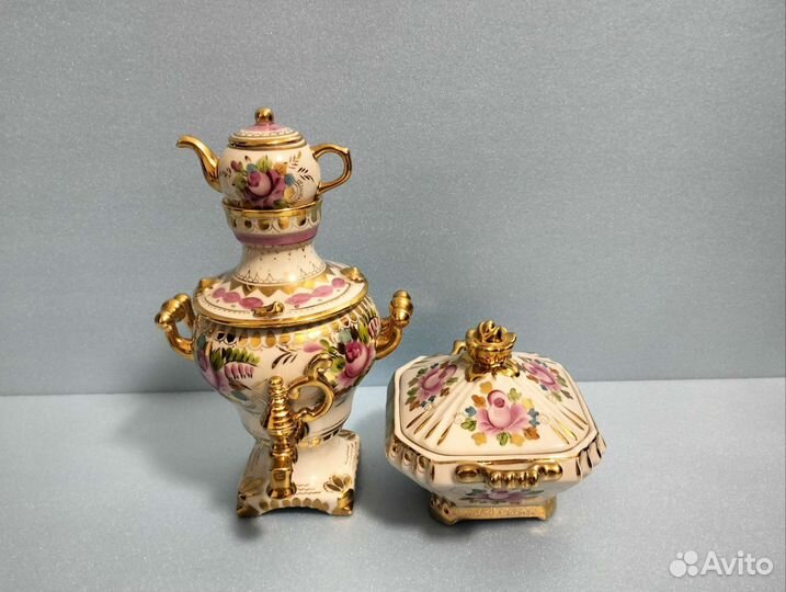 Чайник самовар Гжель