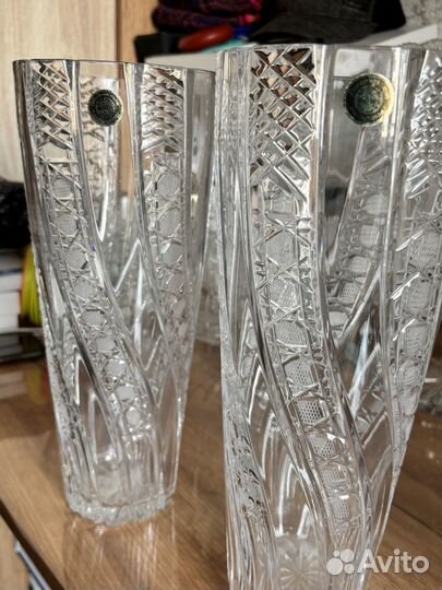 Хрустальная ваза для цветов СССР