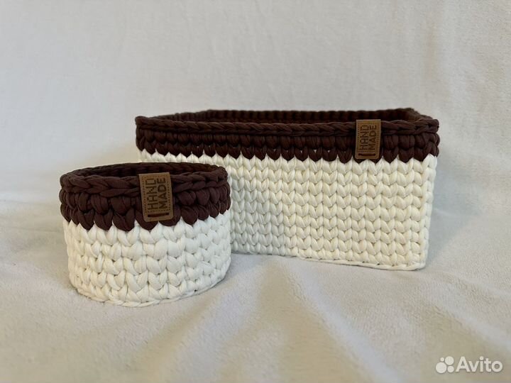Корзина из трикотажной пряжи