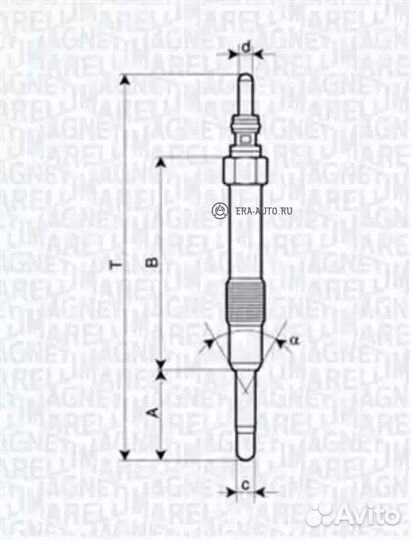 Magneti marelli 062900014304 Свеча накаливания