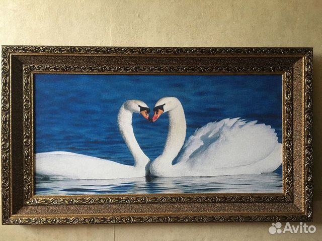 Картина 2 лебедя купить в Слободском  объявление продам