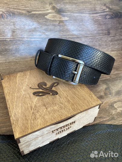 Мужской ремень кожаной из питона