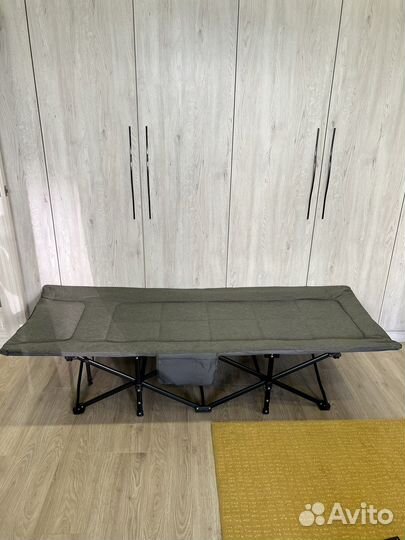 Раскладная походная кровать раскладушка с матрасом