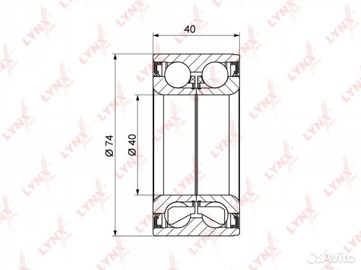 Подшипник ступицы колеса перед WB1160 lynxauto