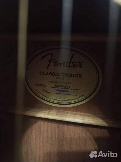 Акустическая гитара Fender CD-60 Dread V3