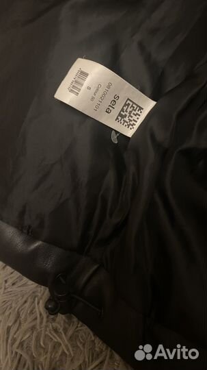 Кожаная куртка женская Sela размер S