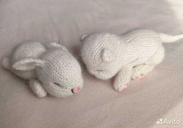 Зайка крольченок, мишка, котик, ручная работа