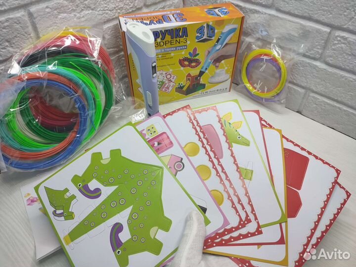 3d ручка и 3д паста + трафареты в подарок