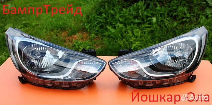 Фара правая Хендай Солярис 2011