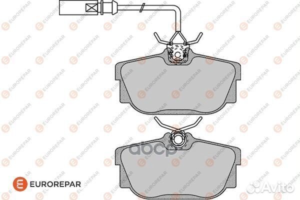 Колодки тормозные дисковые зад 1617263080 E
