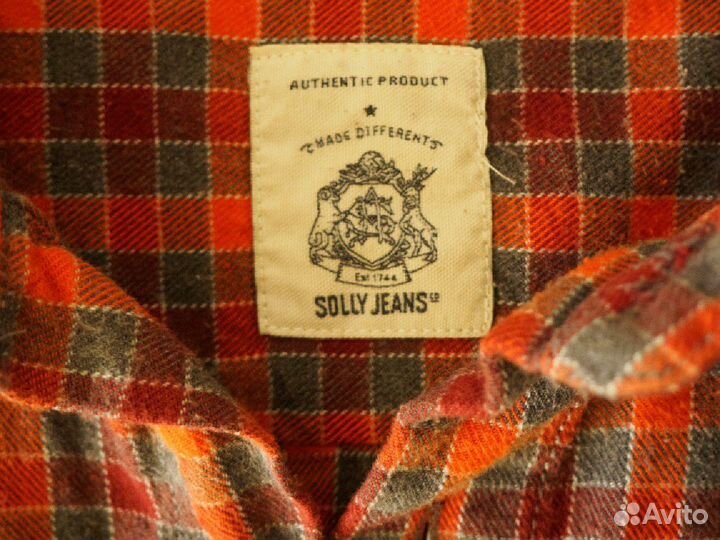 Рубашка в клетку теплая мужская 48 50