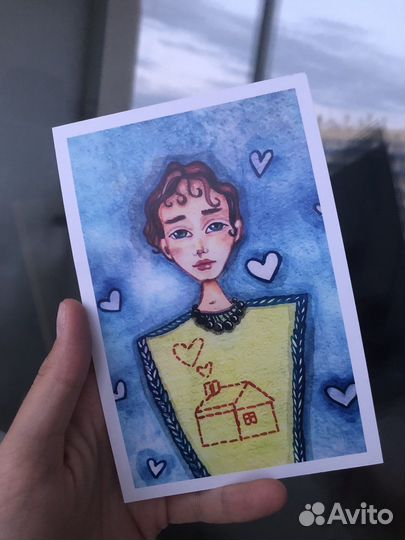 Открытки ручной работы акварель