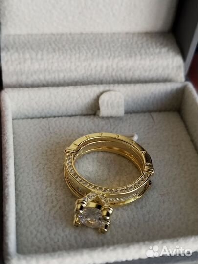 Кольцо Bvlgari трансформер серебро 925 пробы
