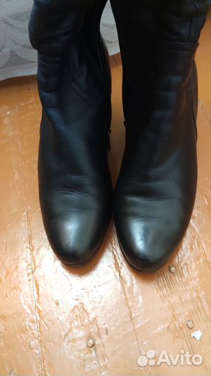 Сапоги зимние женские кожаные 39