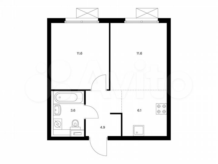 2-к. квартира, 37,8 м², 11/24 эт.