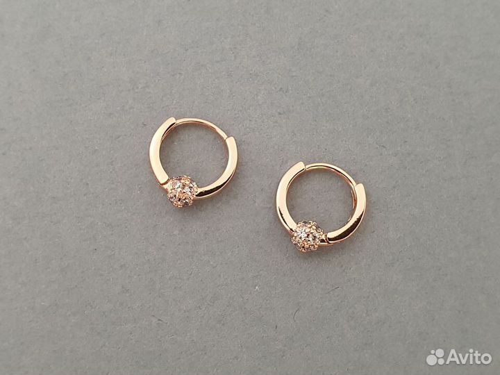 Маленькие серьги колечки