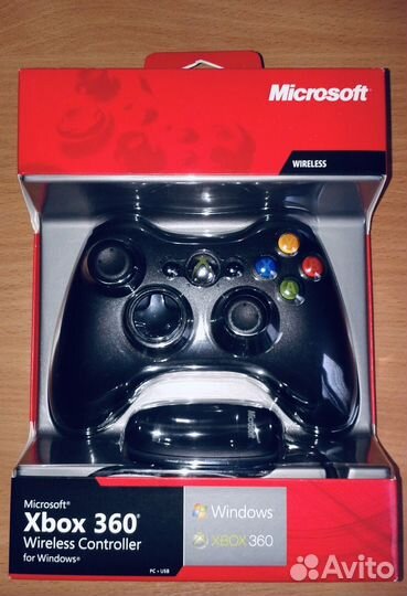 Геймпад проводной Xbox 360 Черный,белый