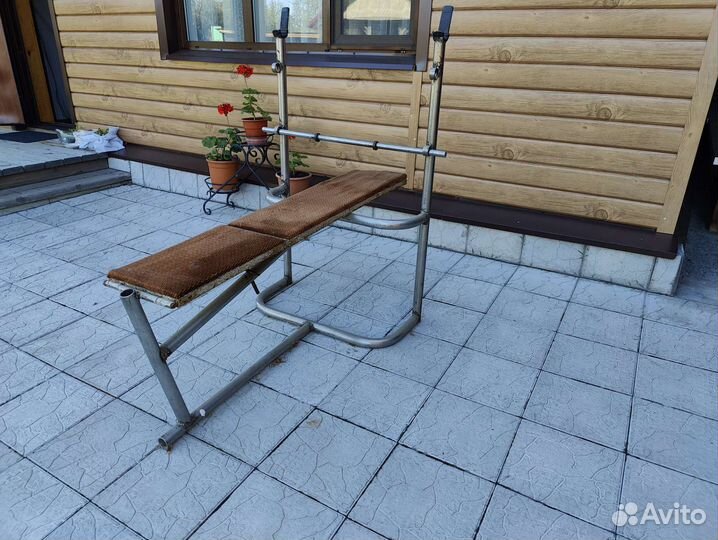 Штанга 100 кг со скамьей