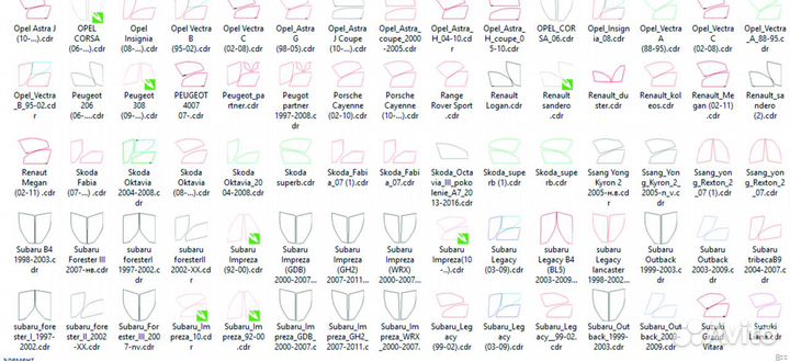 Лекала для резки автотонировки стекло