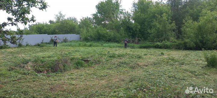 Покос травы спил деревьев расчистка участка