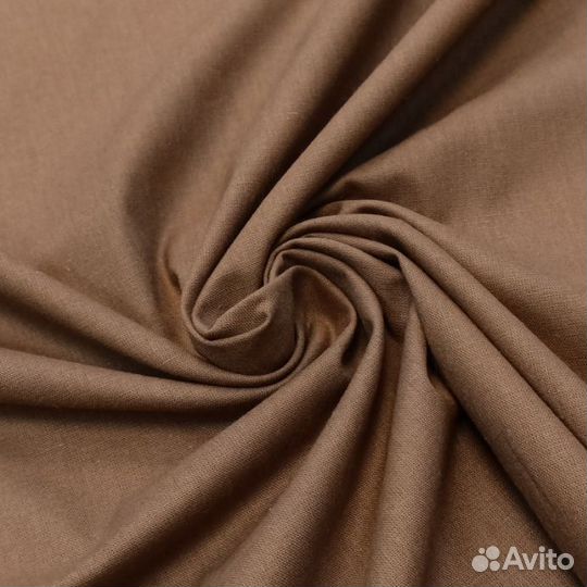 Ткань хлопок для постельного белья поплин Мокко