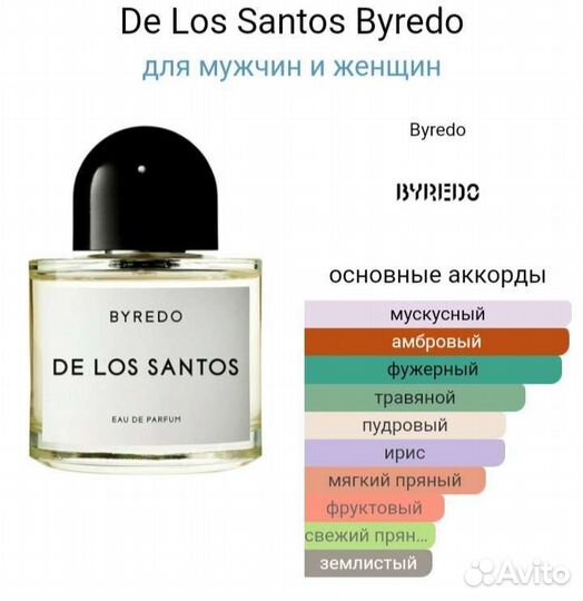 Byredo De Los Santos оригинал распив