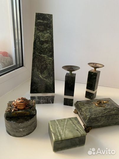 Набор: Ваза, шкатулки, подсвечники, сувениры