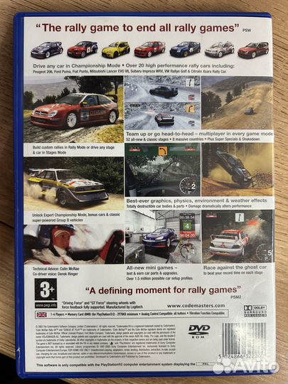 Colin McRae Rally 04 для PS2 бу