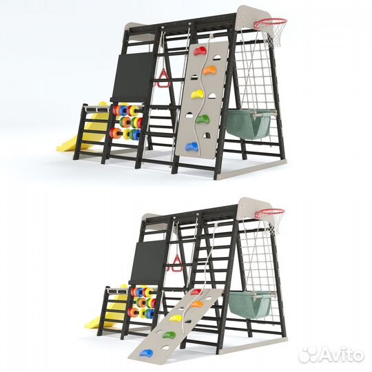 Шведская стенка со скалодромом