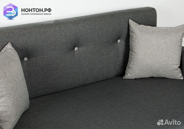 Диван выкатной Найс серый / светло-серый