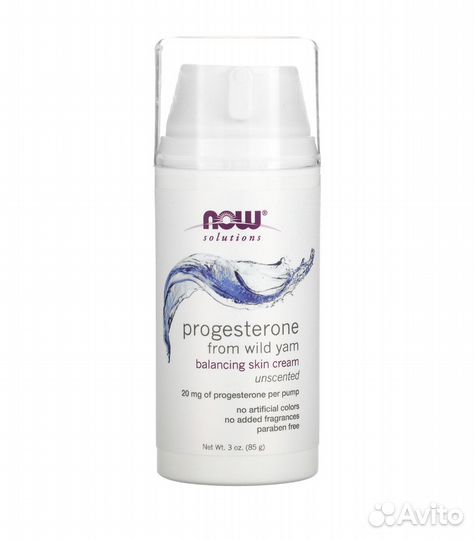 Now Foods крем с прогестероном из дикого ямса