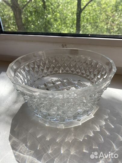 Ваза для фруктов хрусталь