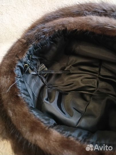 Берет новый женский норковый 54