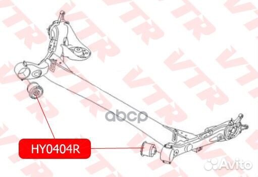 Сайлентблок балки задней подвески HY0404R VTR