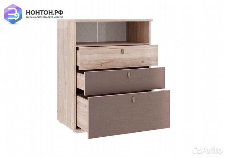 Комод Модерн 27.01 дуб мария / бронза