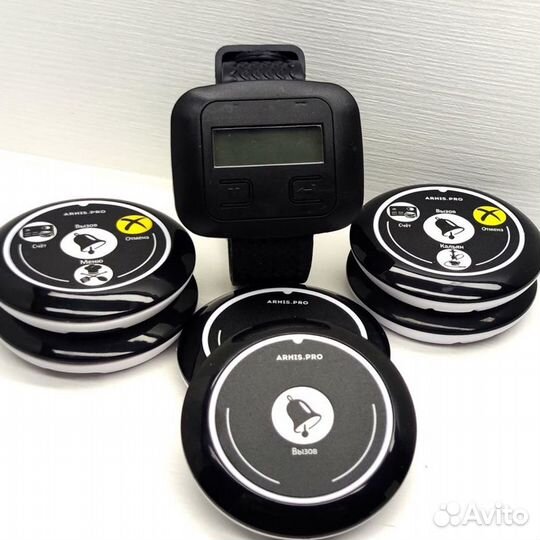 Кнопка вызова официанта в комплекте с часами