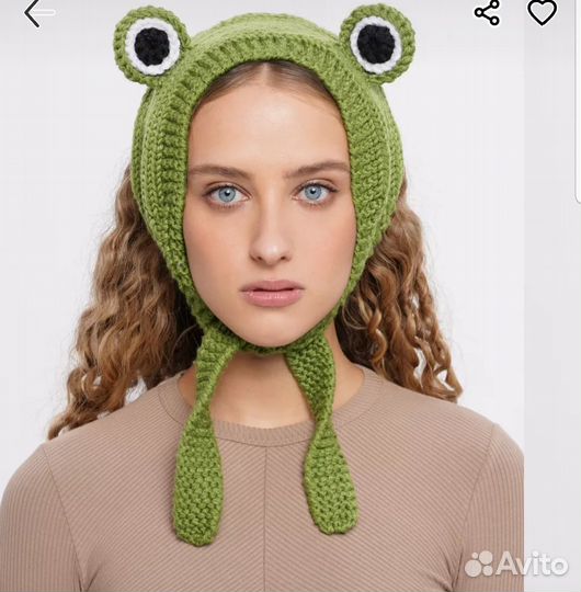 Шапка лягушка