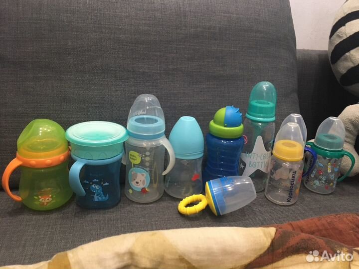 Бутылочки для кормления, ниблер, поильники